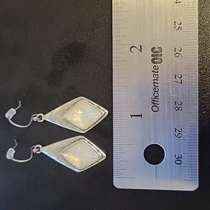 Lucky Brand dangly silver rhombus earrings